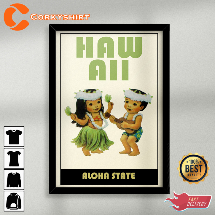 Hawaii Aloha State Wall Art Trendy Aesthetic Print Poster