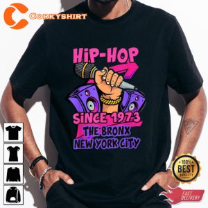 Hip Hop 50 Years Old Since 1973 Bronx Nyc Anniversary T-shirt