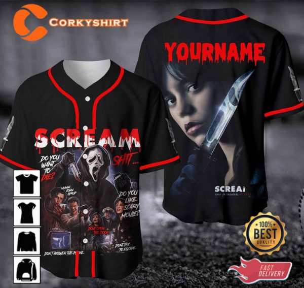 Horror Movie Scream Halloween Jersey Shirt