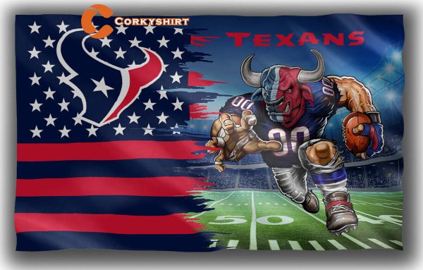 Houston Texans Football Team Mascot Flag 3×5 Banner