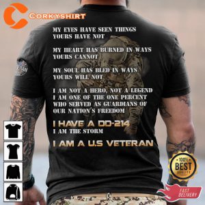 I Am The Storm I Am A US Veteran Personalized Custom Name Veterans Shirt