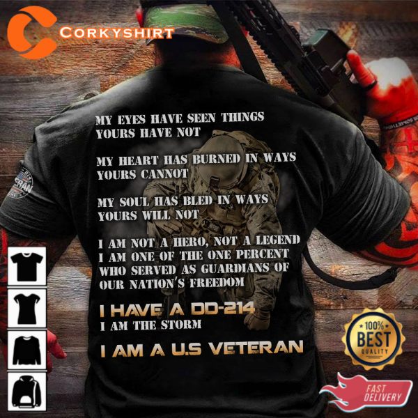 I Am The Storm I Am A US Veteran Personalized Custom Name Veterans Shirt
