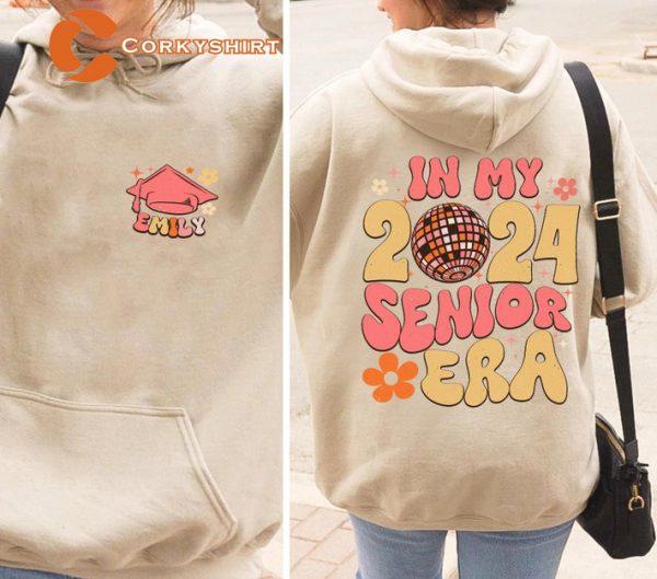 In My Era Groovy 2024 Senior Mom Hoodie