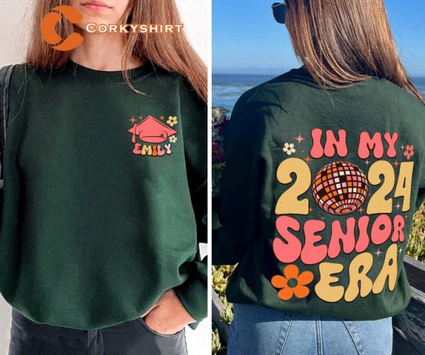 In My Era Groovy 2024 Senior Mom Hoodie