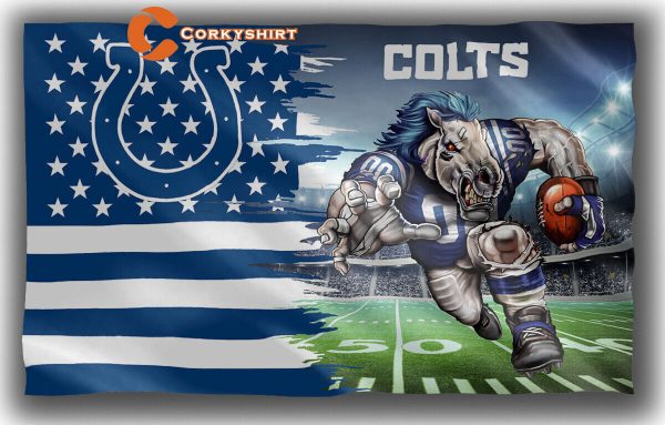 Indianapolis Colts Football Team Mascot Flag