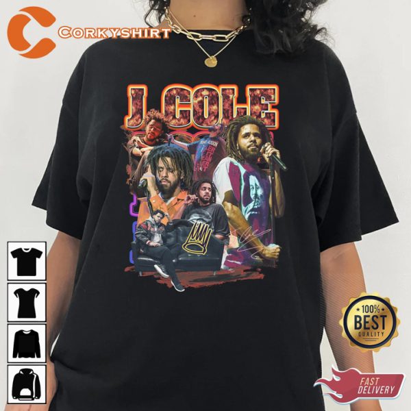 J Cole Roc Nation Rapper Love Yourz Melodies Vintage T-shirt