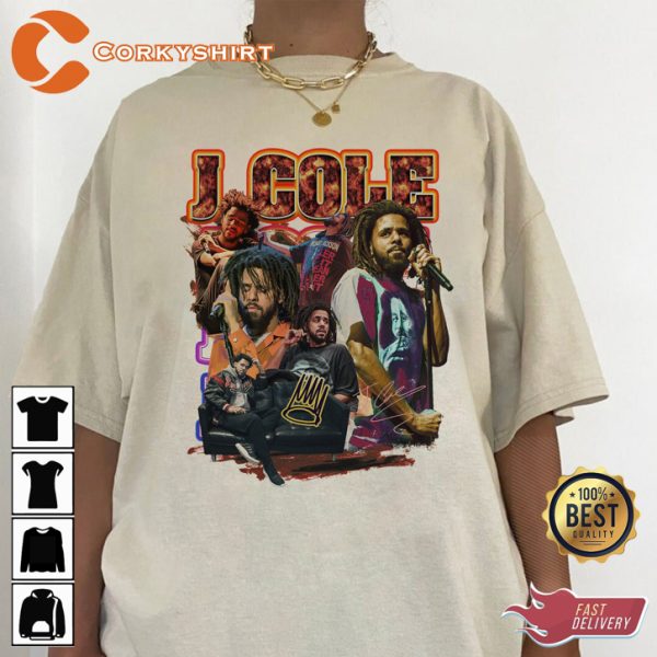 J Cole Roc Nation Rapper Love Yourz Melodies Vintage T-shirt