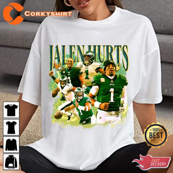 Jalen Hurts Hurdler Philadelphia Eagles Football Sportwear T-Shirt