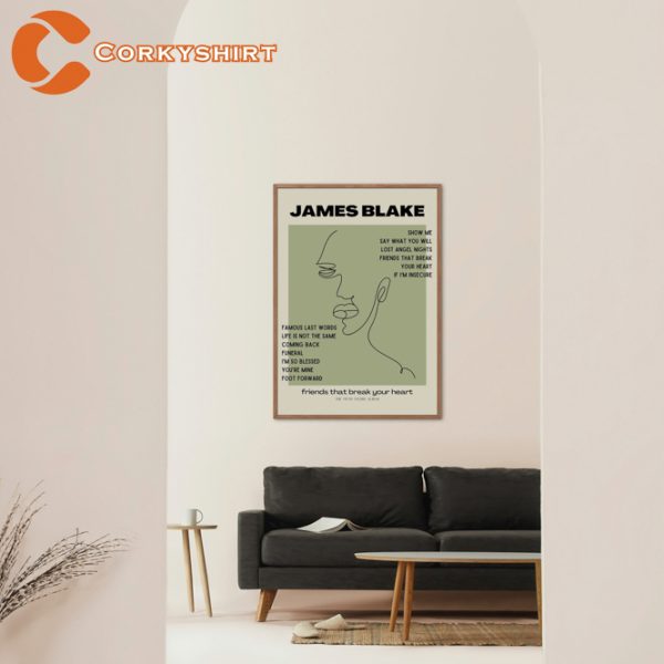 James Blake Friends That Break Your Heart Album Music Trendy Poster