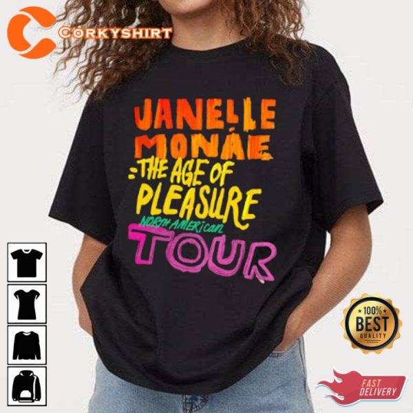 Janelle Monae The Age of Pleasure Tour 2023 T-shirt