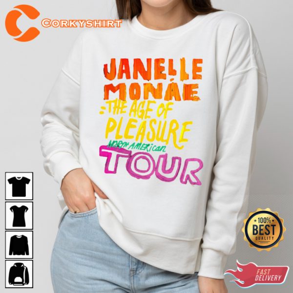 Janelle Monae The Age of Pleasure Tour 2023 T-shirt