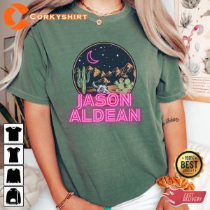 Jason Aldean Country Music Star Neon Moon Aldean Army T-Shirt