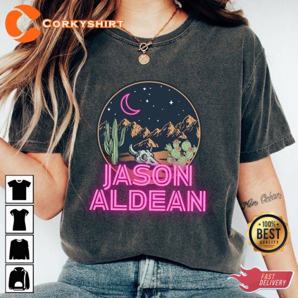 Jason Aldean Country Music Star Neon Moon Aldean Army T-Shirt