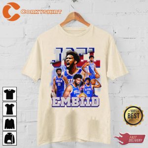Joel Embiid Dominator Philadelphia 76ers Basketball Sportwear T-Shirt