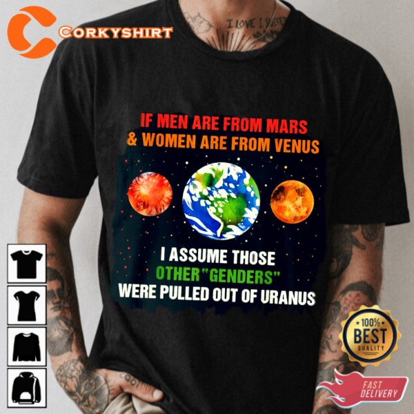 John Gray Men Are From Mars Women Are From Venus Trendy Unisex T-shirt