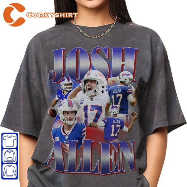 Josh Allen NFL Quarterback Star Sportwear T-Shirt