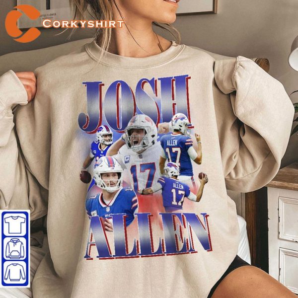 Josh Allen NFL Quarterback Star Sportwear T-Shirt