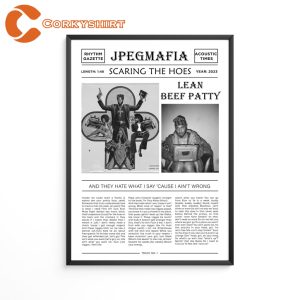 Jpegmafia Lean Beef Patty Newspaper Print Poster