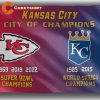 Kansas city CHIEFS ROYALS Flag City of Champions Fan Best Banner