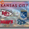 Kansas city CHIEFS & ROYALS Flag Fan Best Banner 4