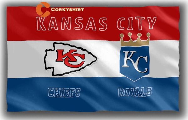Kansas city CHIEFS & ROYALS Flag Fan Best Banner 4