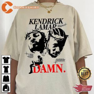 Kendrick Lamar Damn Album Lyrics Rapper T-shirt