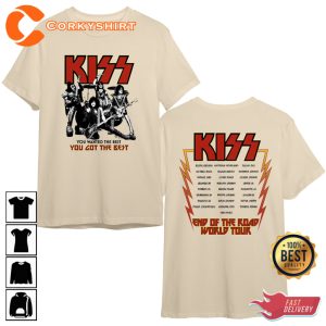 Kiss Band End Of The Road World Tour 2023 Detroit Rock City Concert T-Shirt