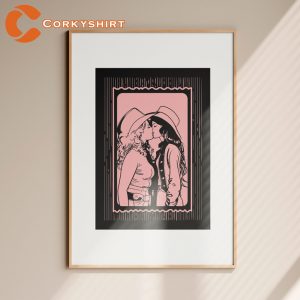 Kissing Cowgirls Lgbtq Lesbian Pride Printed Poster