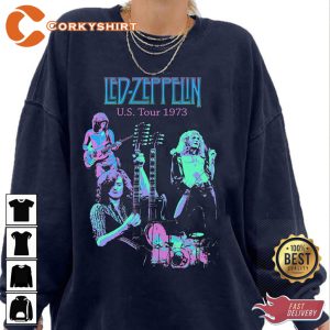 Led Zeppelin Tour 1973 Vintage Rock Band Sweatshirt