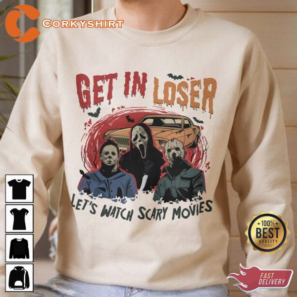 Lets Watch Scary Movies Halloween Sweatshirt