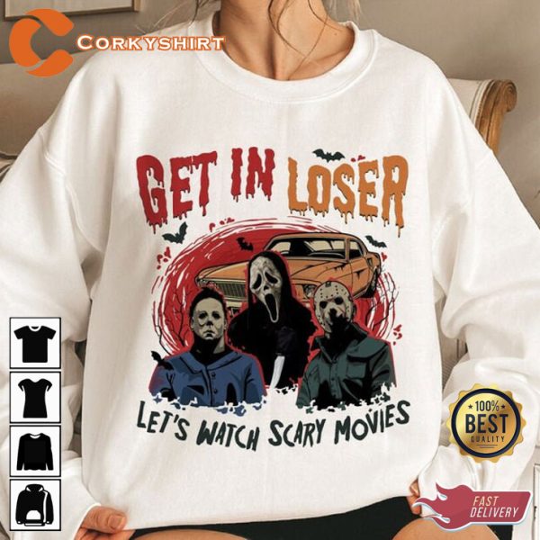 Lets Watch Scary Movies Halloween Sweatshirt