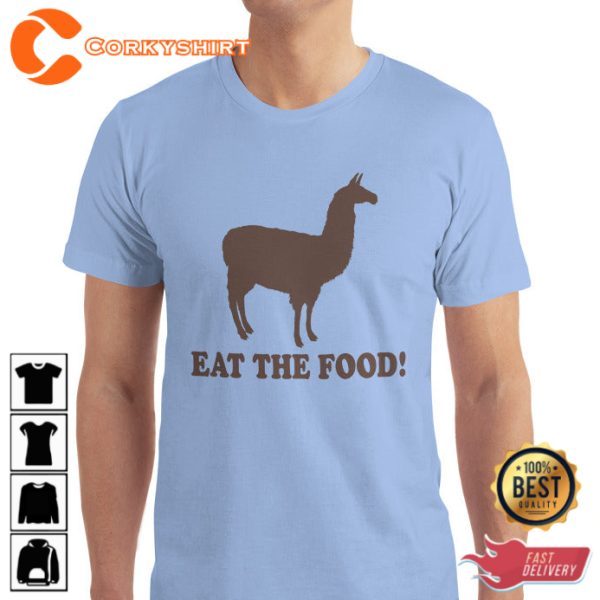 Llama Eat The Food Napoleon Dynamite Trendy Unisex T-Shirt