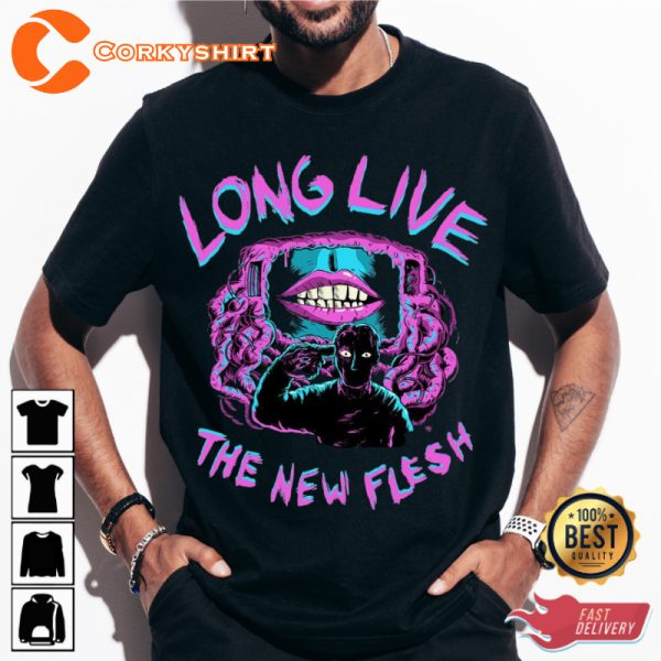 Long Live The New Flesh Videodrome Final Scene Movie Holiday Celebrate Halloween Outfit Unisex T-Shirt