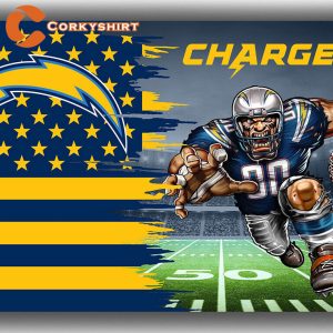 Los Angeles Chargers Football Team Mascot Flag