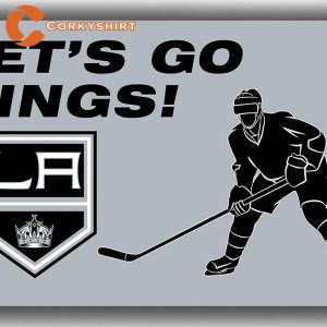 Los Angeles Kings Hockey Flag LET’S GO KINGS 3×5 Banner