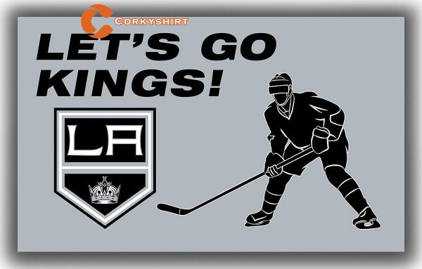 Los Angeles Kings Hockey Flag LET’S GO KINGS 3×5 Banner