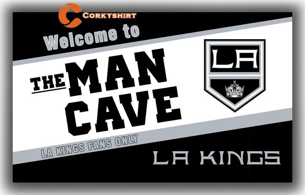 Los Angeles Kings Hockey MAN CAVE Flag