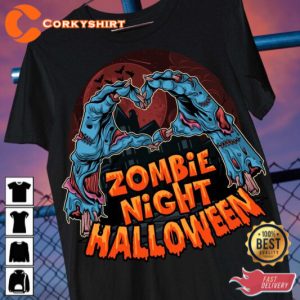 Love Sign Zombie Hands Halloween 2023 Celebrate Outfit T-Shirt