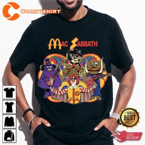 Mac Sabbath McDonaldland Parody Heavy Metal Enthusiast Outfit Unisex T-Shirt