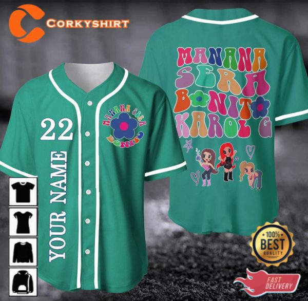 Manana Sera Benito Karol G Jersey  Custom Baseball Jersey Shirt