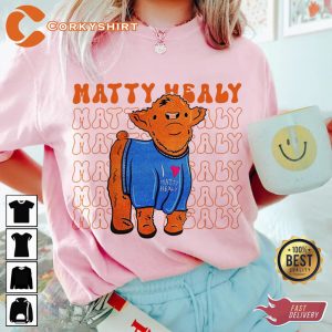 Matty Healy The 1975 Cow Print Music Gift Concert T-shirt