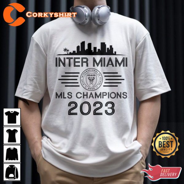 Messi Inter Miami Mls Champions 2023 Leagues Cup Soccer Enthusiast T-shirt