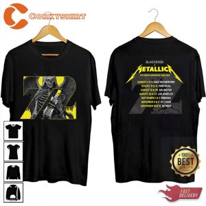 Metallica 72 Seasons 2023 2024 World Tour Concert Fanwear Style Fashion T-Shirt