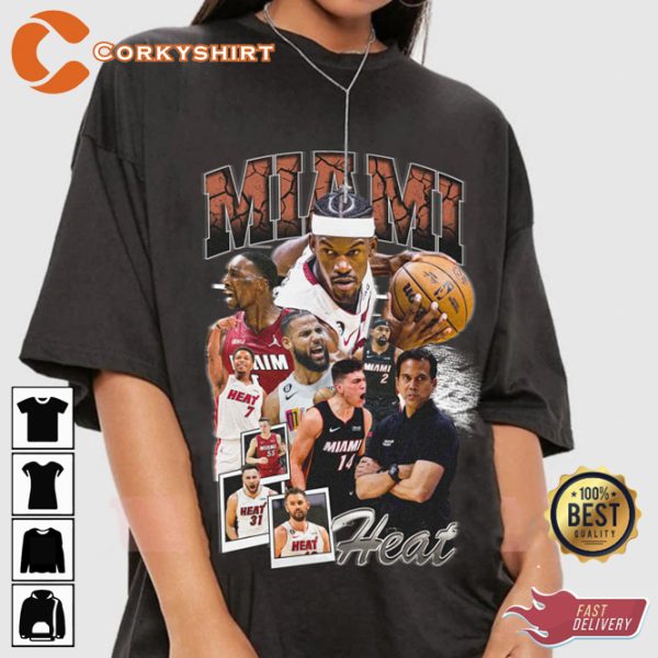 Miami Heat Basketball Feel The Burn Burnie Sportwear T-Shirt
