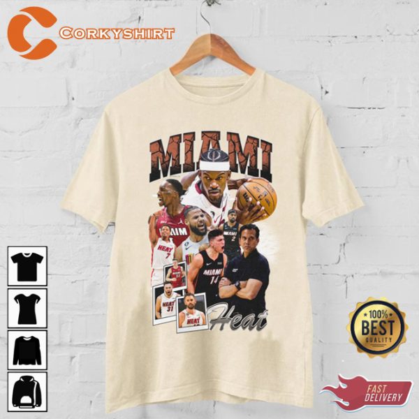 Miami Heat Basketball Feel The Burn Burnie Sportwear T-Shirt