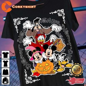 Mickey Mouse Donald Duck Minie Disney Hallowen Costume Halloween 2023 Celebrate Outfit T-Shirt