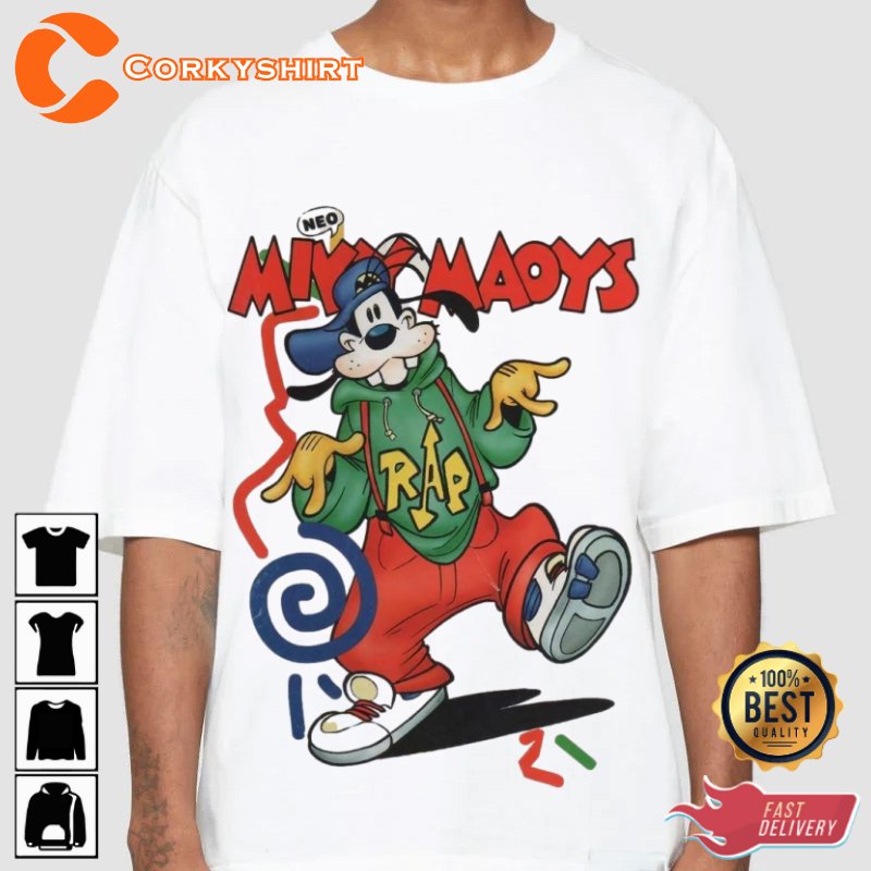 Miky Maoys Disney Outfit Cartoon Goofy Designed T-Shirt-2