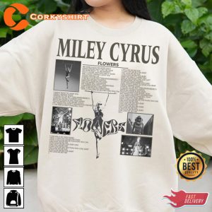 Miley Cyrus Flowers Album Tracklist I Can Buy Myself Concert Sweatshirt