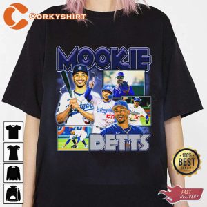 Mookie Betts Bomber Los Angeles Dodgers Baseball Sportwear T-Shirt
