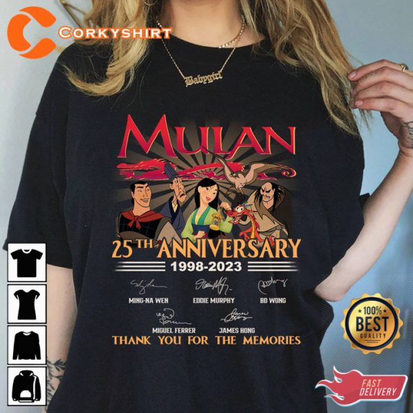 Mulan Mushu Li Shang 25th Anniversary T-Shirt